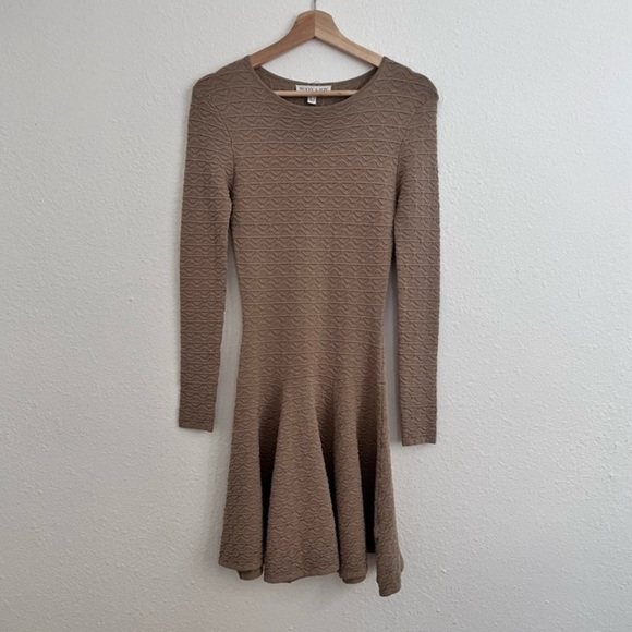 Shona Joy Textured Long Sleeve Mini Dress - Picture 1 of 5